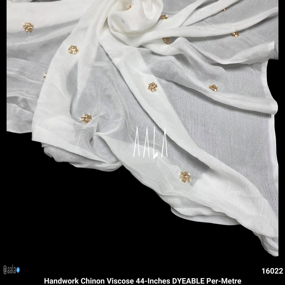 Handwork Chinon Viscose 44-Inches DYEABLE Per-Metre
