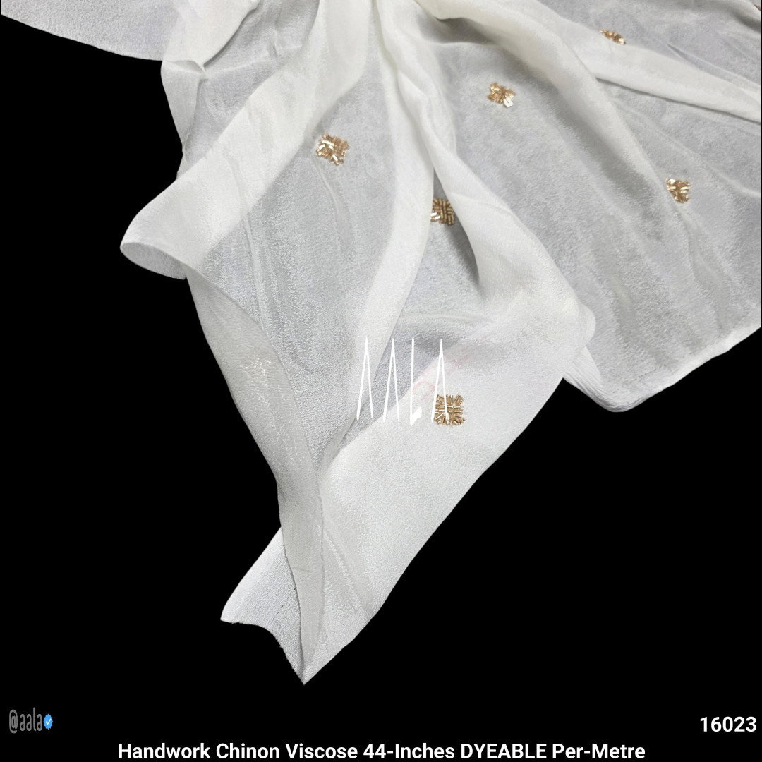 Handwork Chinon Viscose 44-Inches DYEABLE Per-Metre