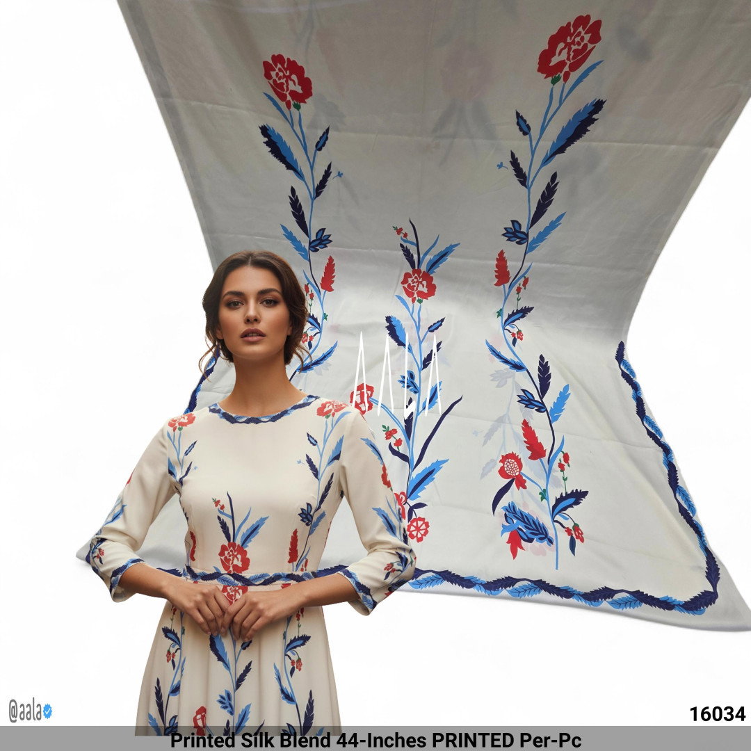 Printed Silk Blend 44-Inches PRINTED Per-Pc