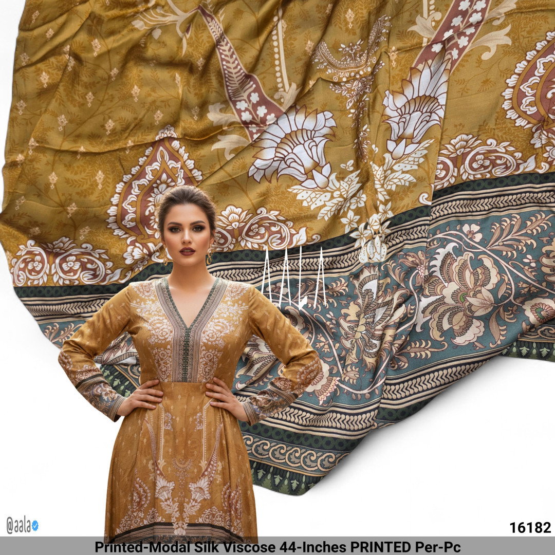Printed-Modal Silk Viscose 44-Inches PRINTED Per-Pc