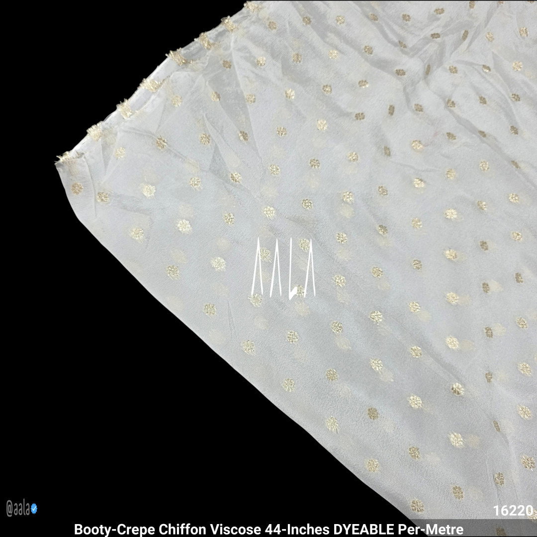 Booty-Crepe Chiffon Viscose 44-Inches DYEABLE Per-Metre