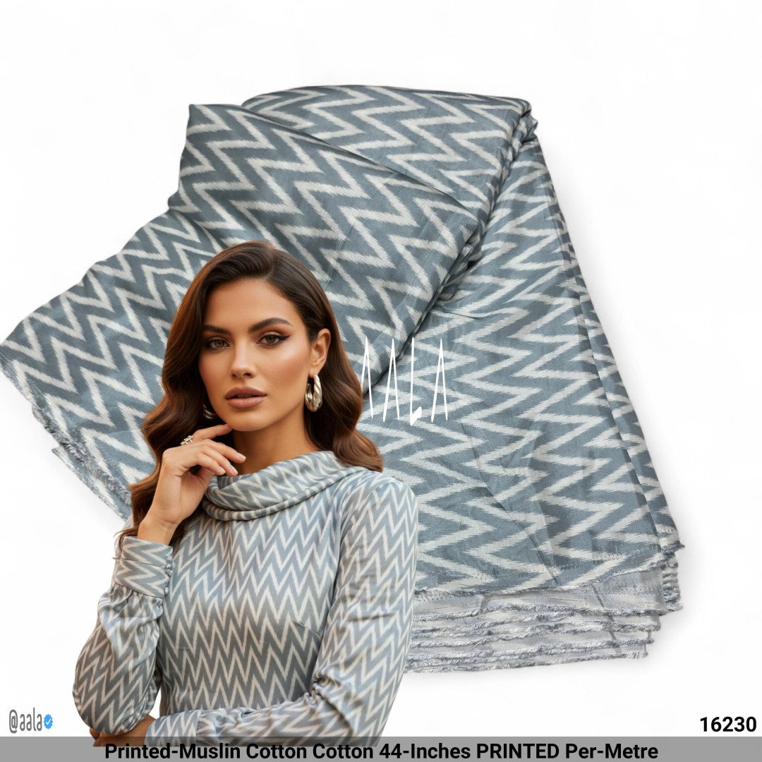 Printed-Muslin Cotton Cotton 44-Inches PRINTED Per-Metre