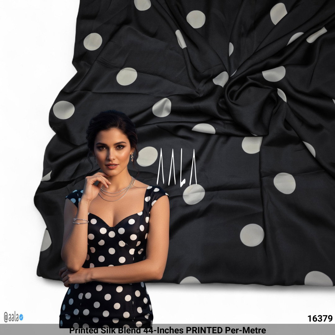 Printed Silk Blend 44-Inches PRINTED Per-Metre