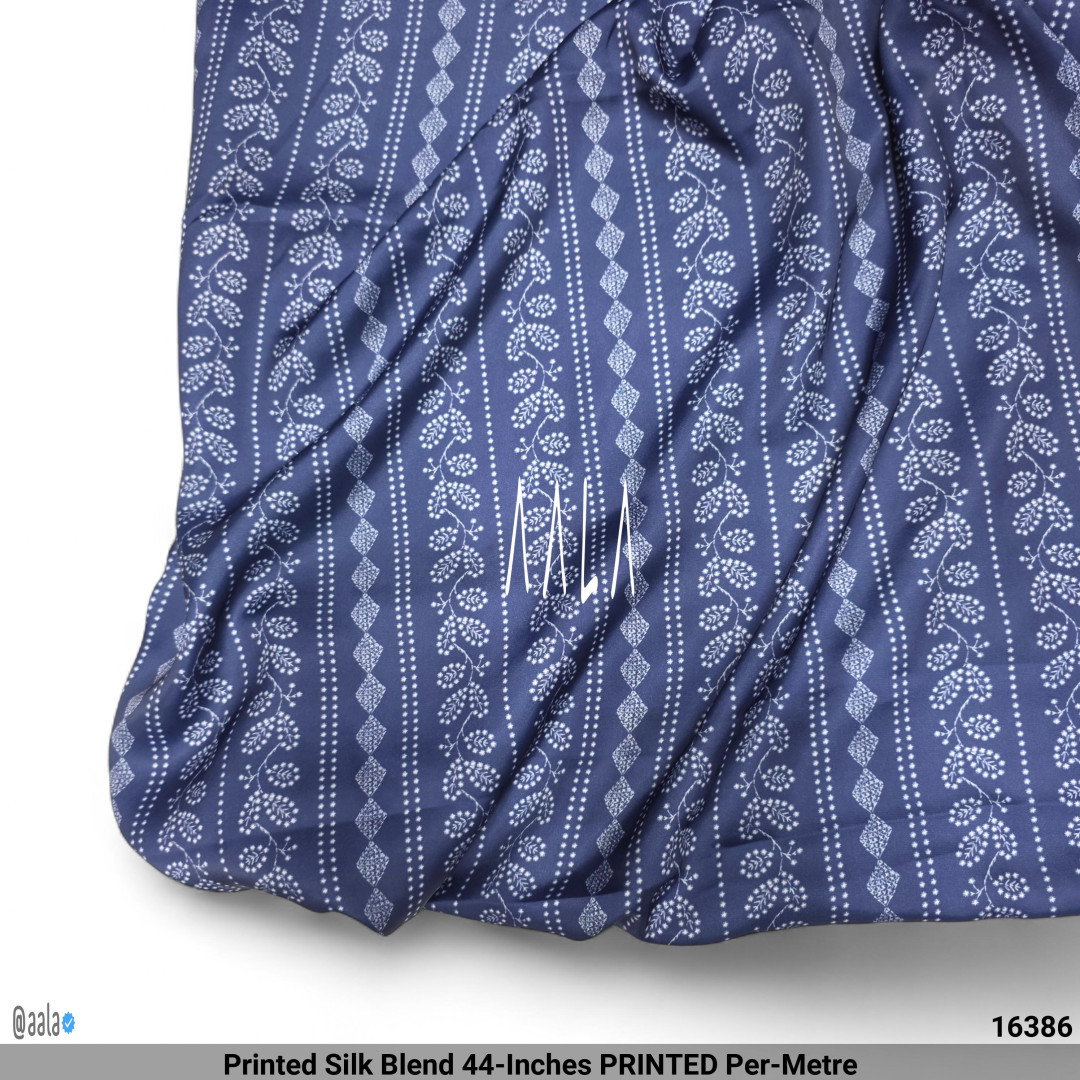 Printed Silk Blend 44-Inches PRINTED Per-Metre