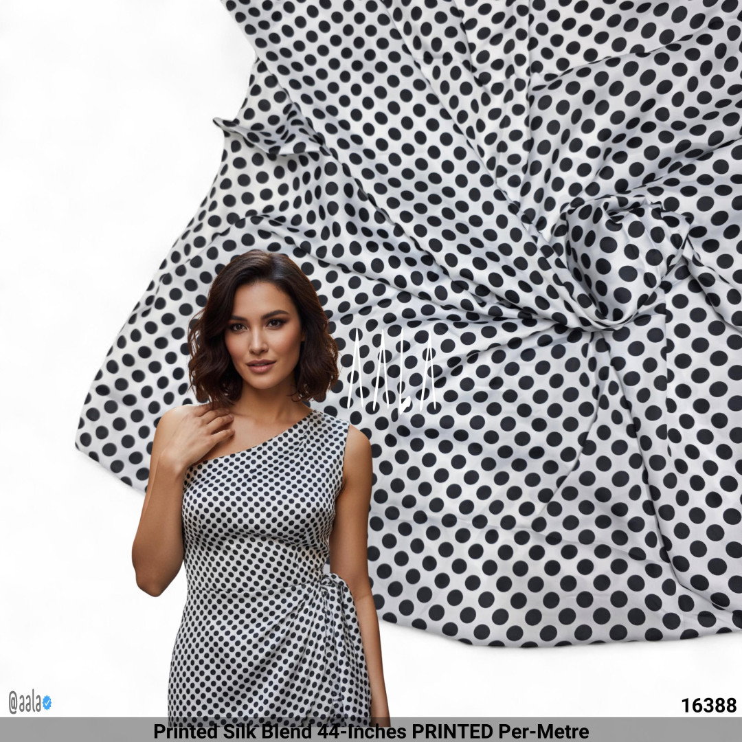 Printed Silk Blend 44-Inches PRINTED Per-Metre