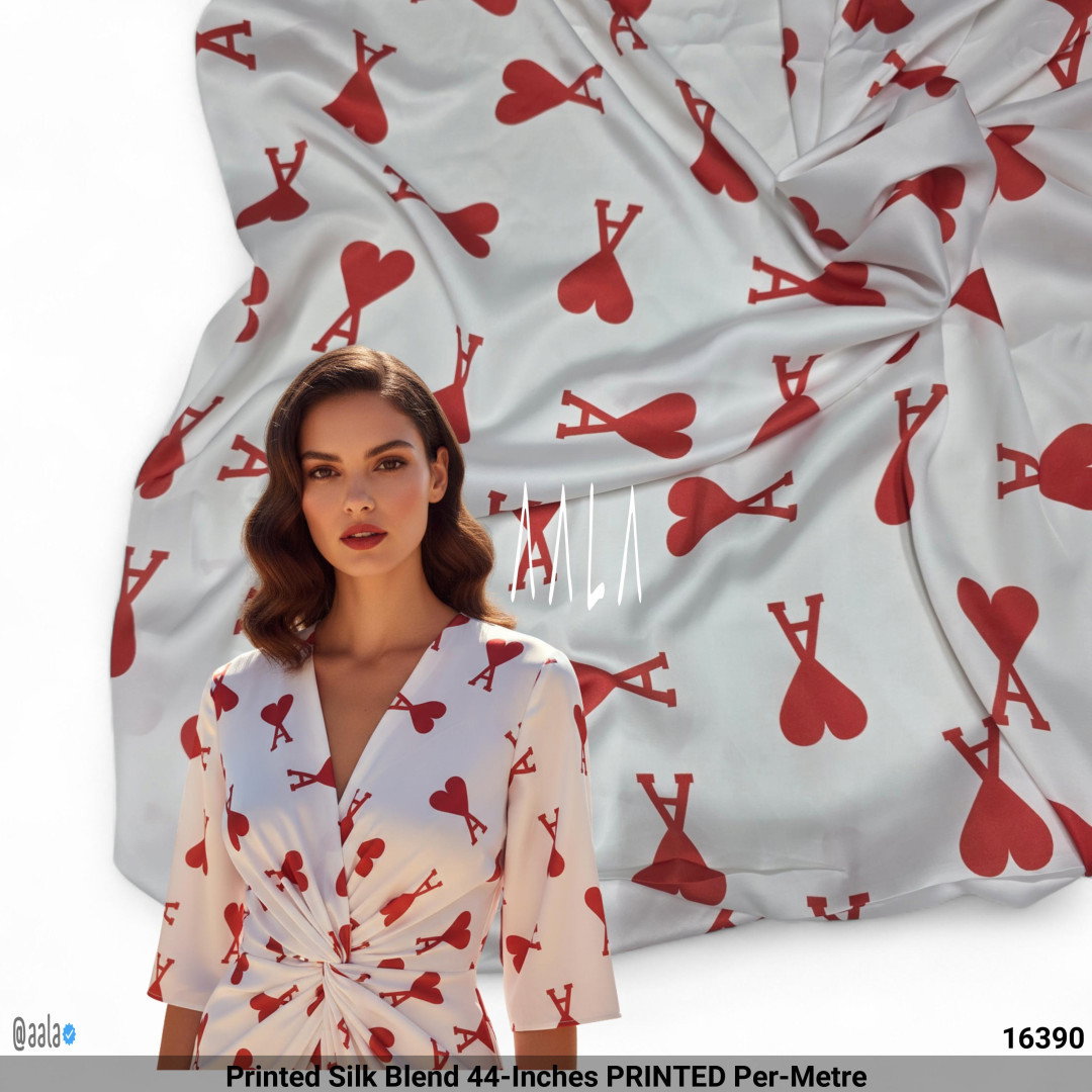Printed Silk Blend 44-Inches PRINTED Per-Metre