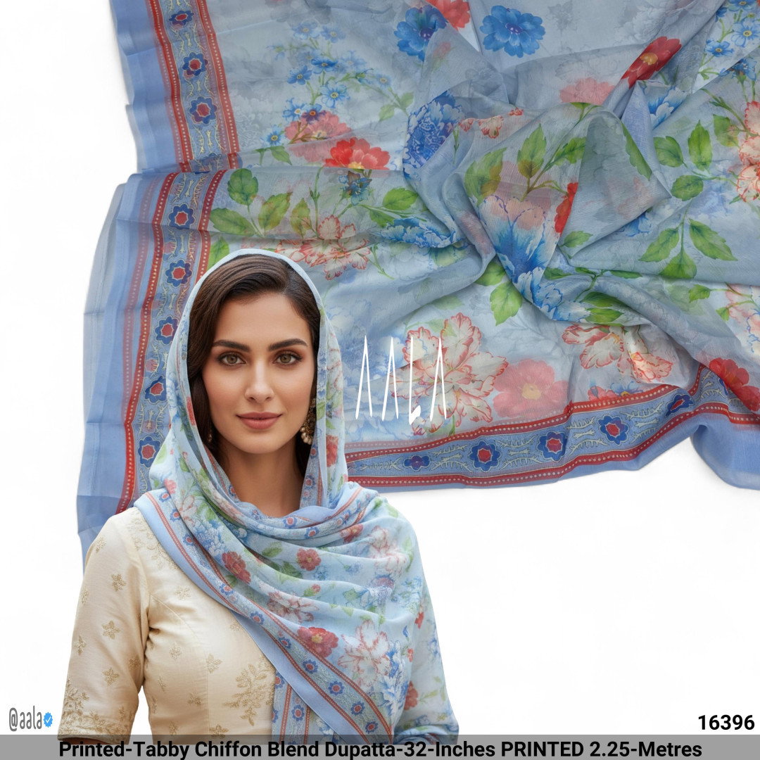 Printed-Tabby Chiffon Blend Dupatta-32-Inches PRINTED 2.25-Metres