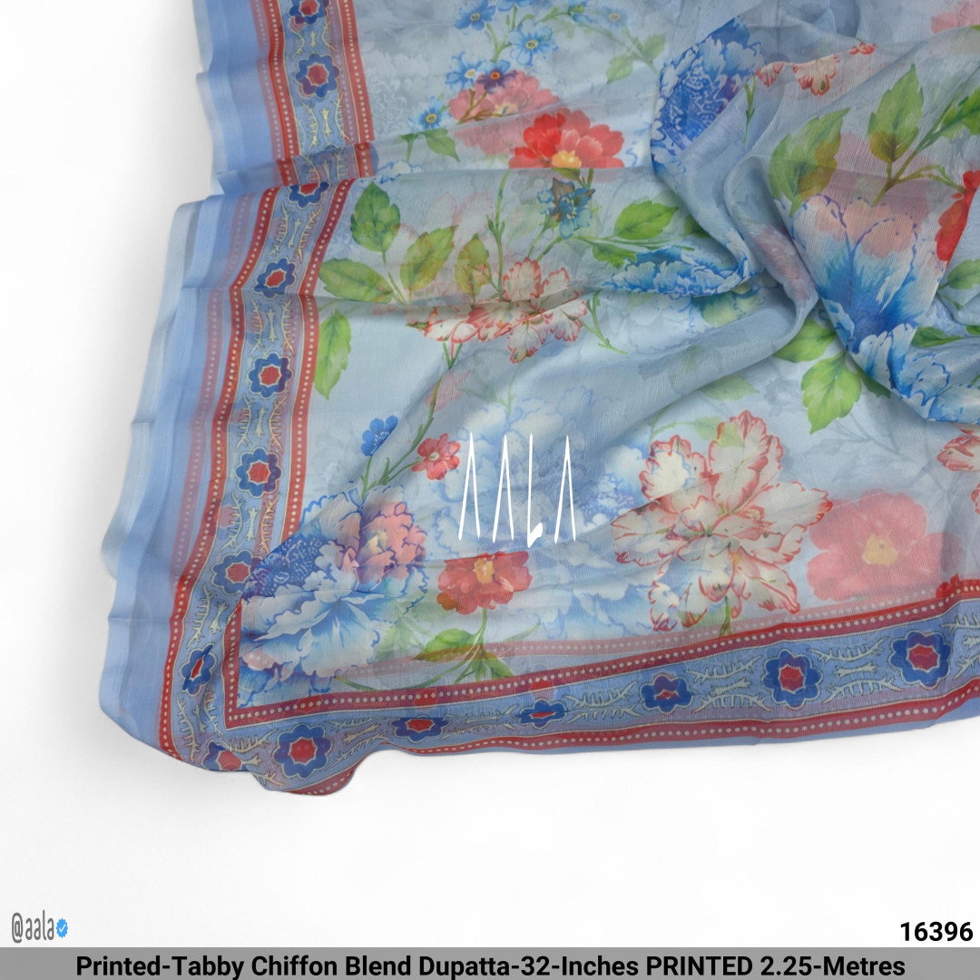 Printed-Tabby Chiffon Blend Dupatta-32-Inches PRINTED 2.25-Metres