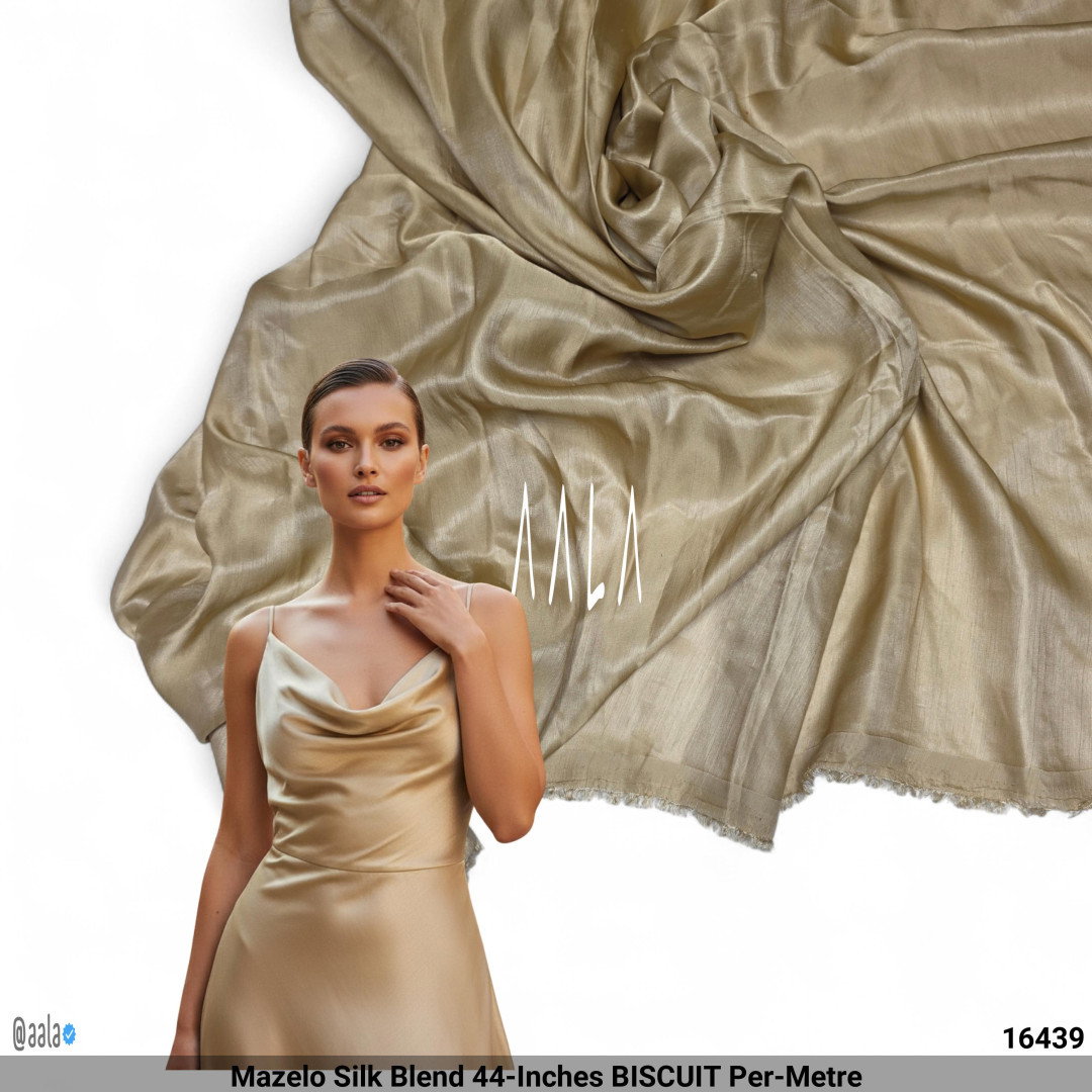 Mazelo Silk Blend 44-Inches BISCUIT Per-Metre