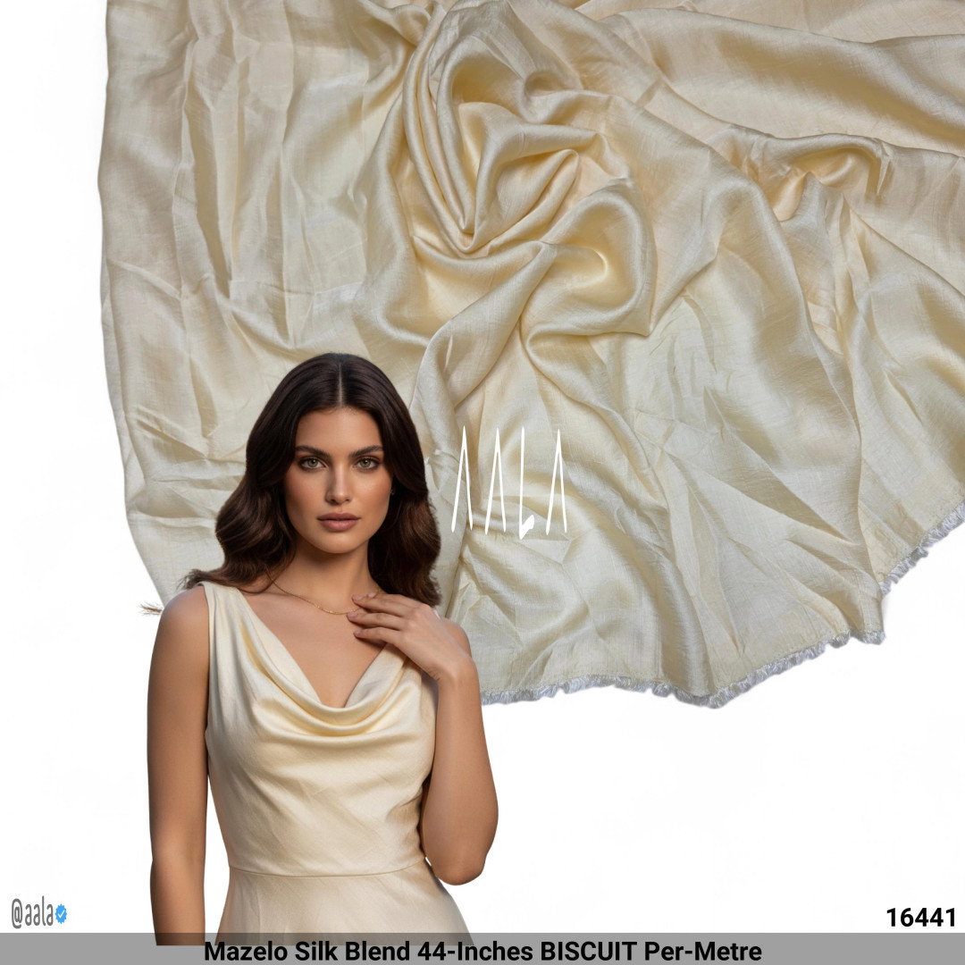Mazelo Silk Blend 44-Inches BISCUIT Per-Metre