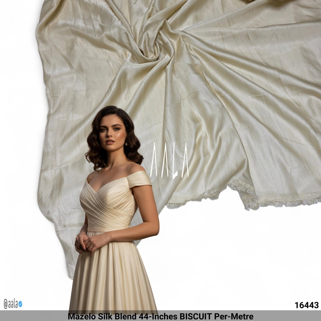 Mazelo Silk Blend 44-Inches BISCUIT Per-Metre