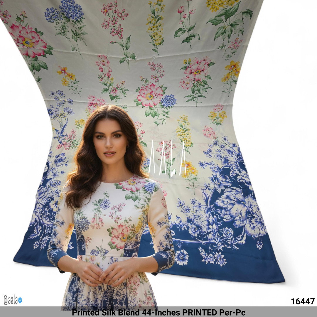 Printed Silk Blend 44-Inches PRINTED Per-Pc