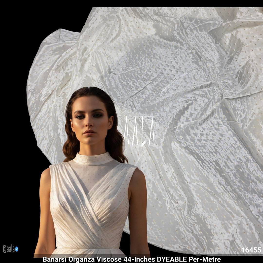 Banarsi Organza Viscose 44-Inches DYEABLE Per-Metre