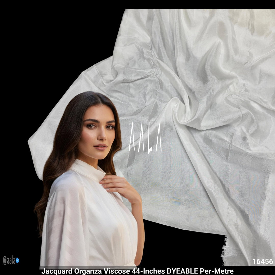 Jacquard Organza Viscose 44-Inches DYEABLE Per-Metre