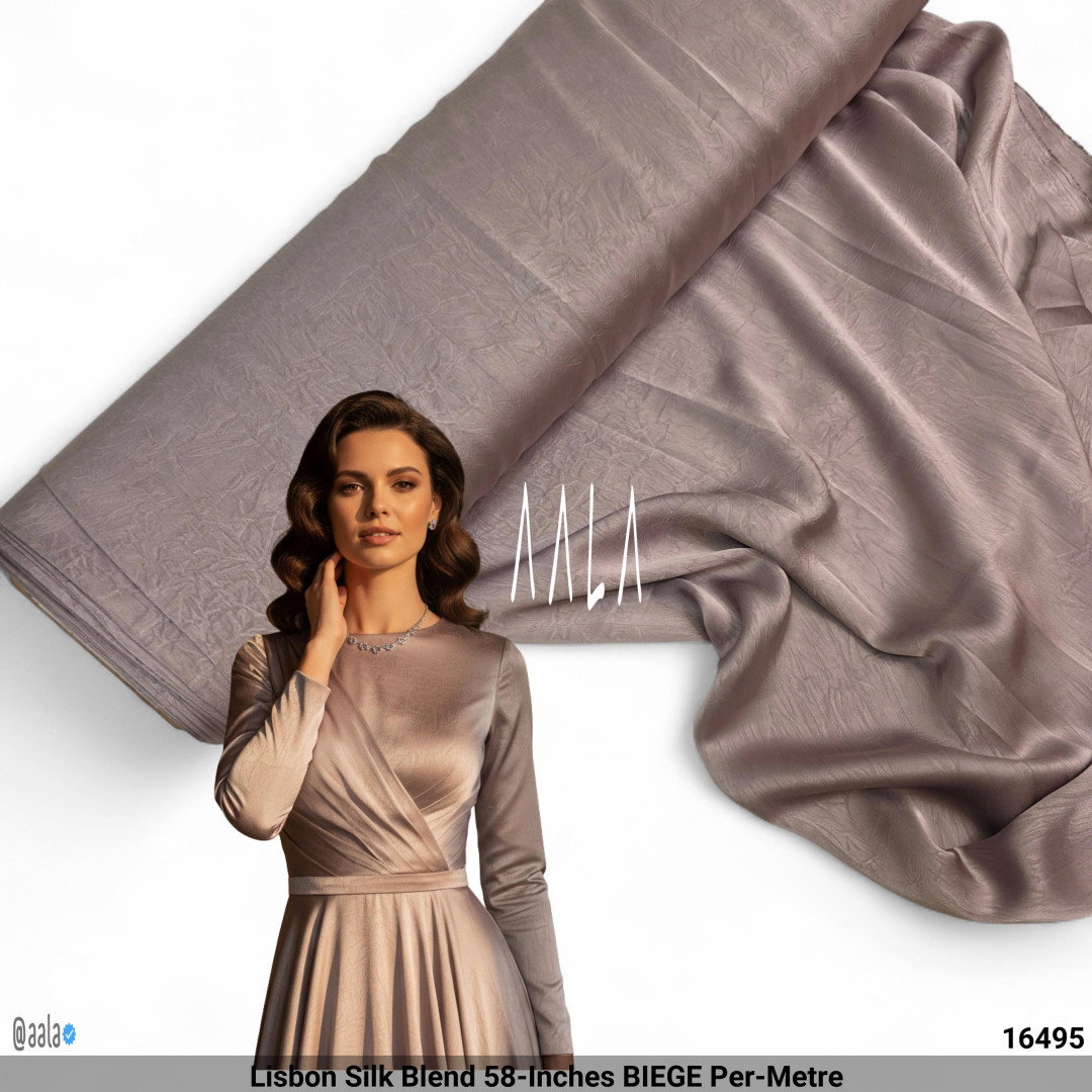 Lisbon Silk Blend 58-Inches BIEGE Per-Metre
