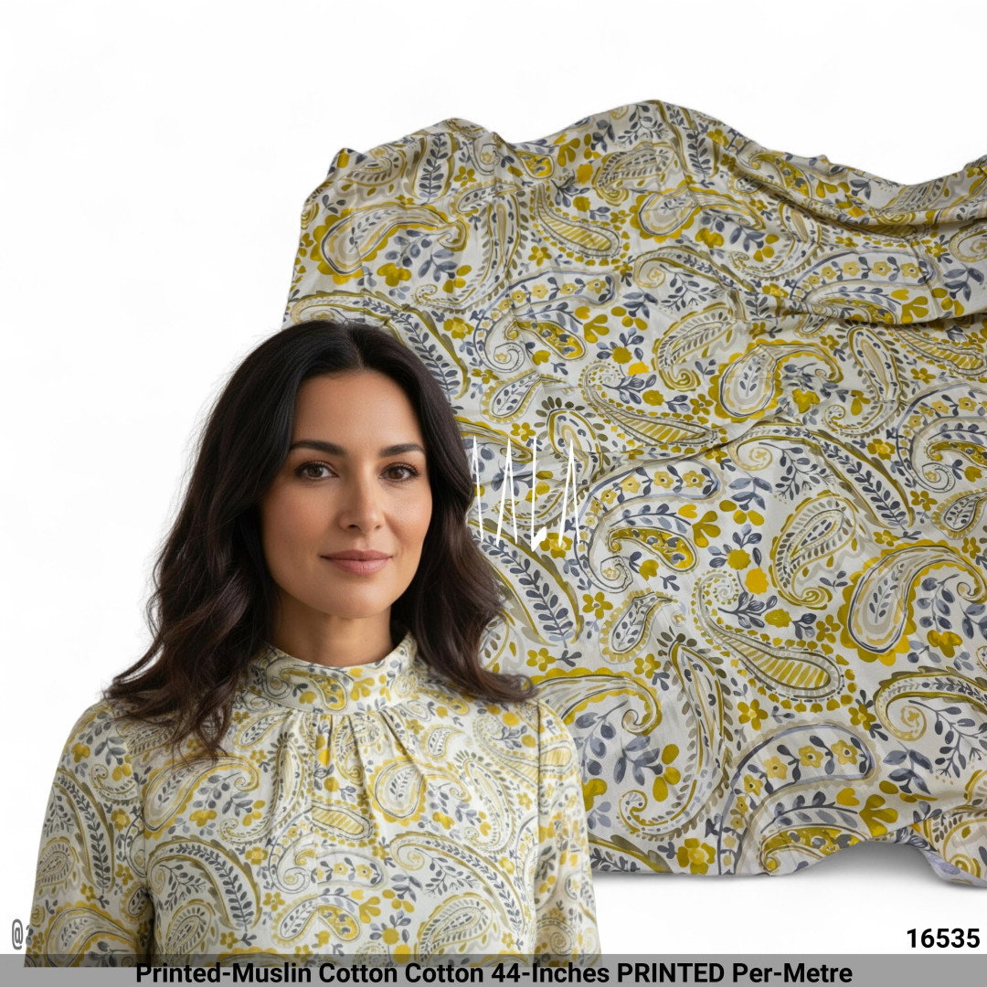 Printed-Muslin Cotton Cotton 44-Inches PRINTED Per-Metre