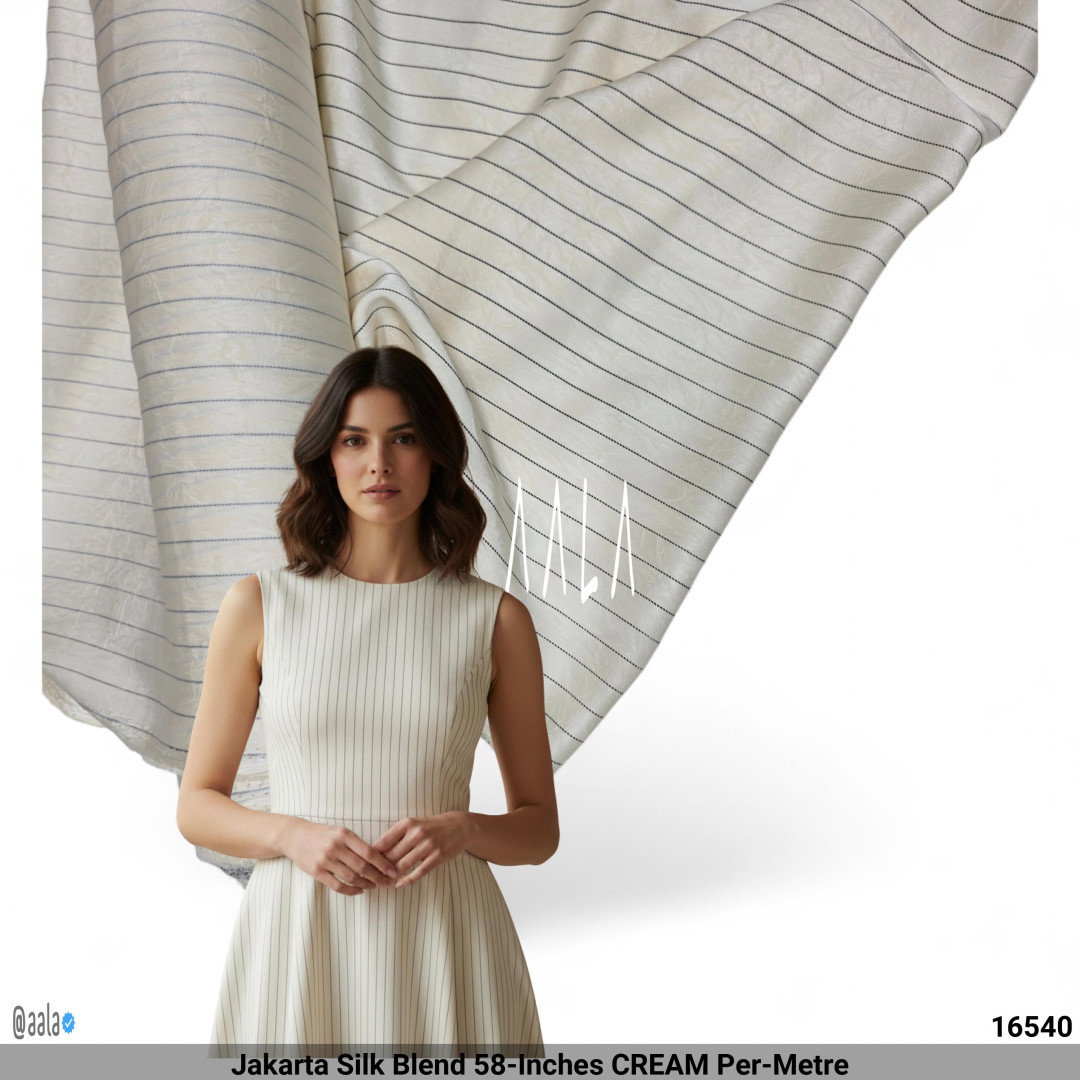 Jakarta Silk Blend 58-Inches CREAM Per-Metre