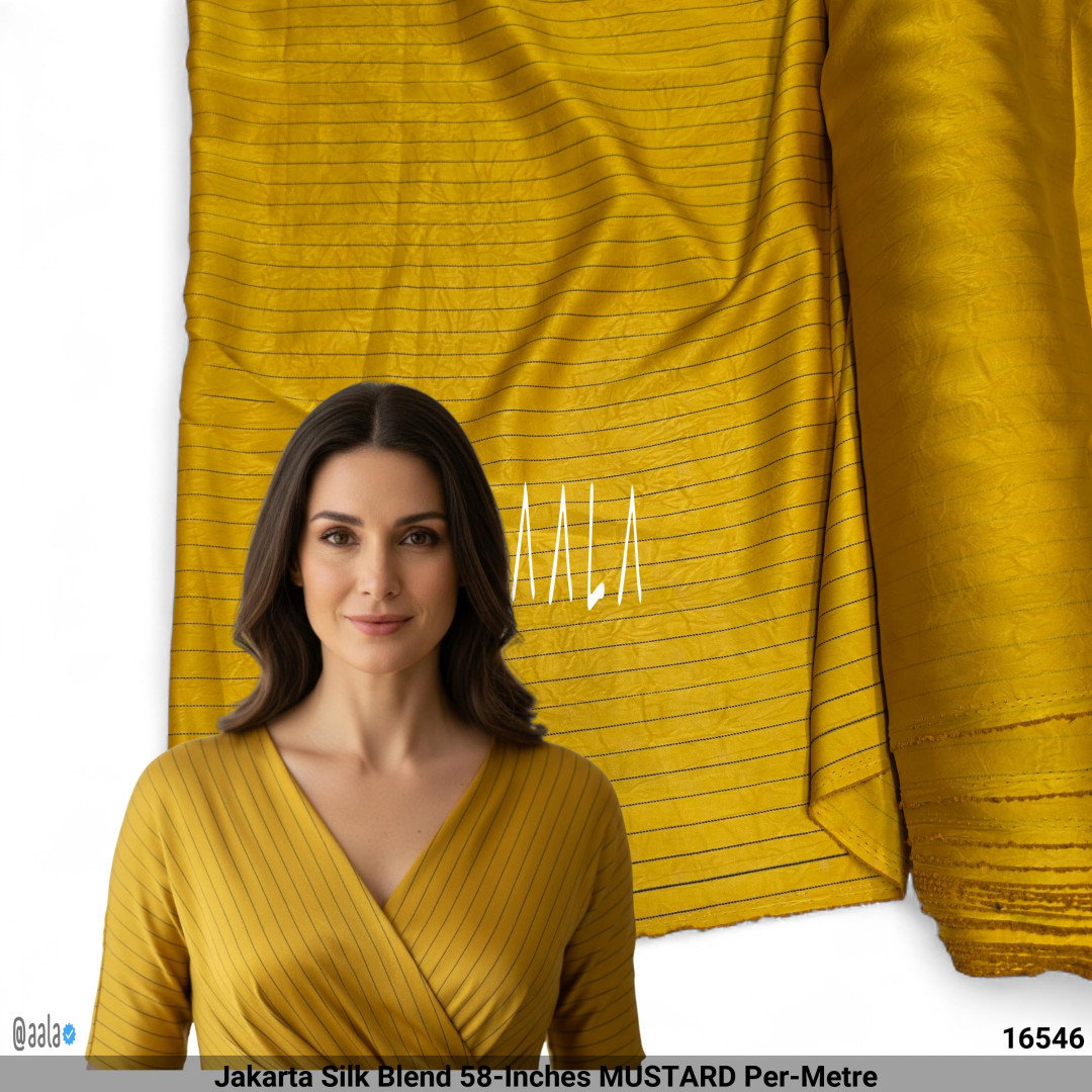 Jakarta Silk Blend 58-Inches MUSTARD Per-Metre