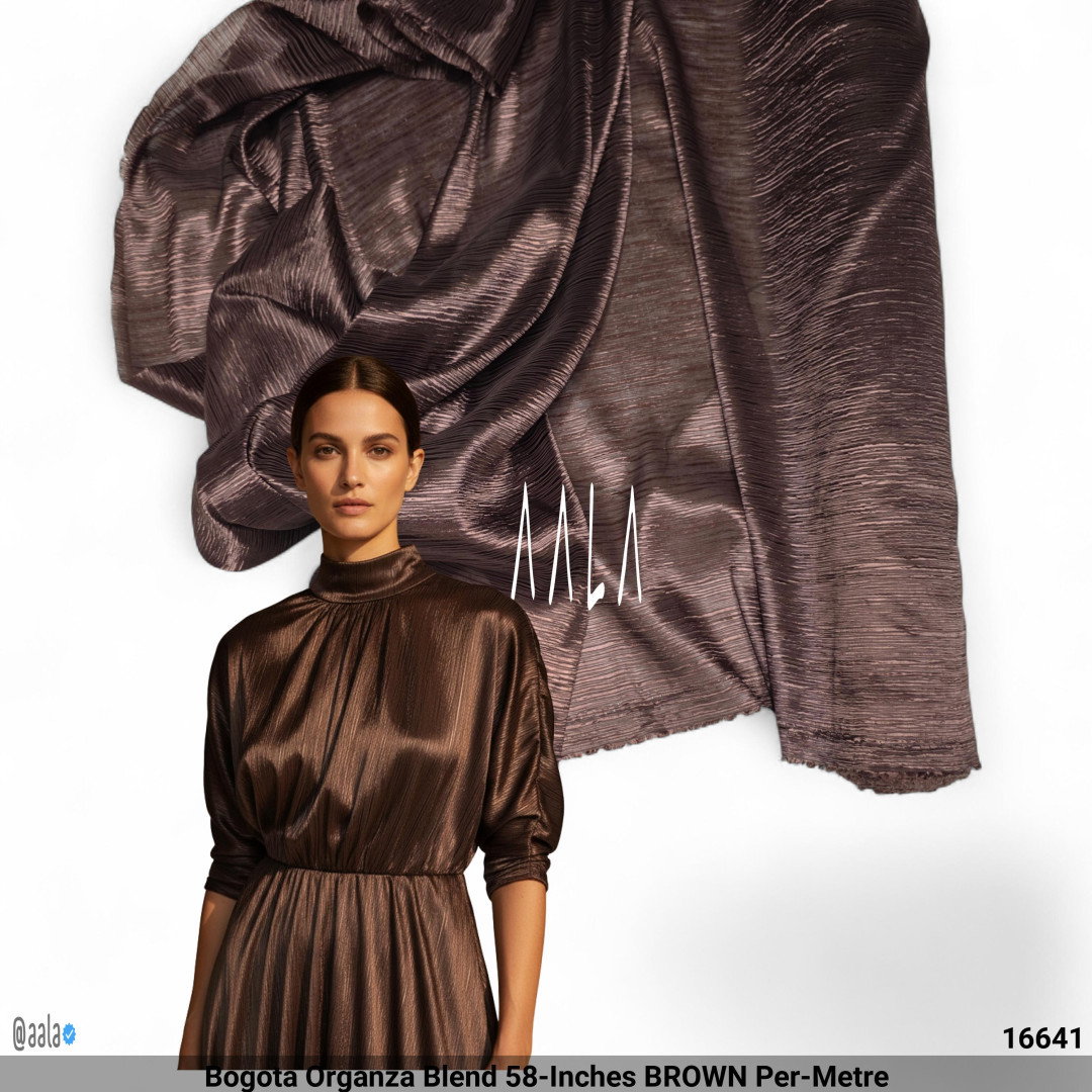 Bogota Organza Blend 58-Inches BROWN Per-Metre