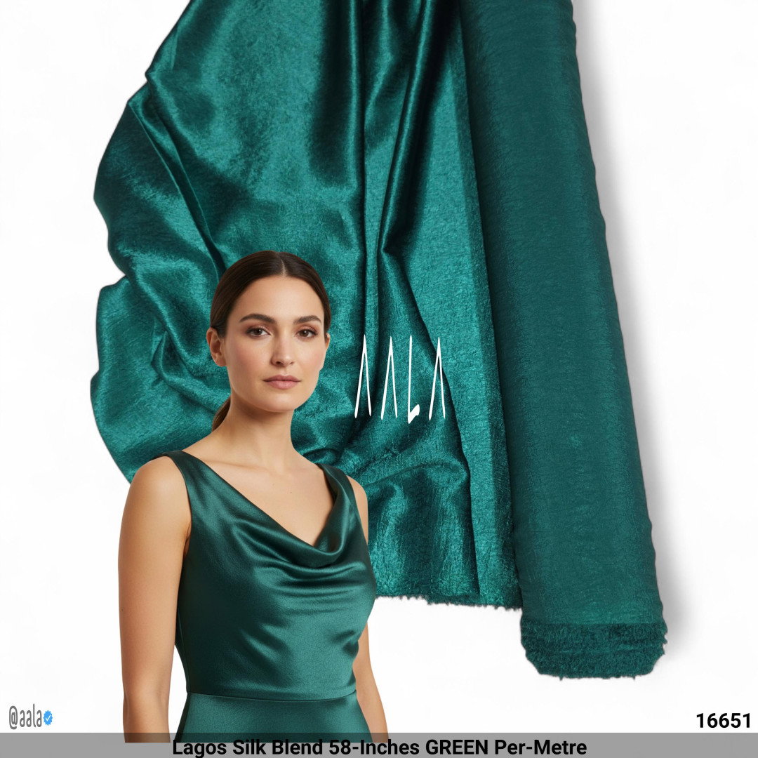 Lagos Silk Blend 58-Inches GREEN Per-Metre