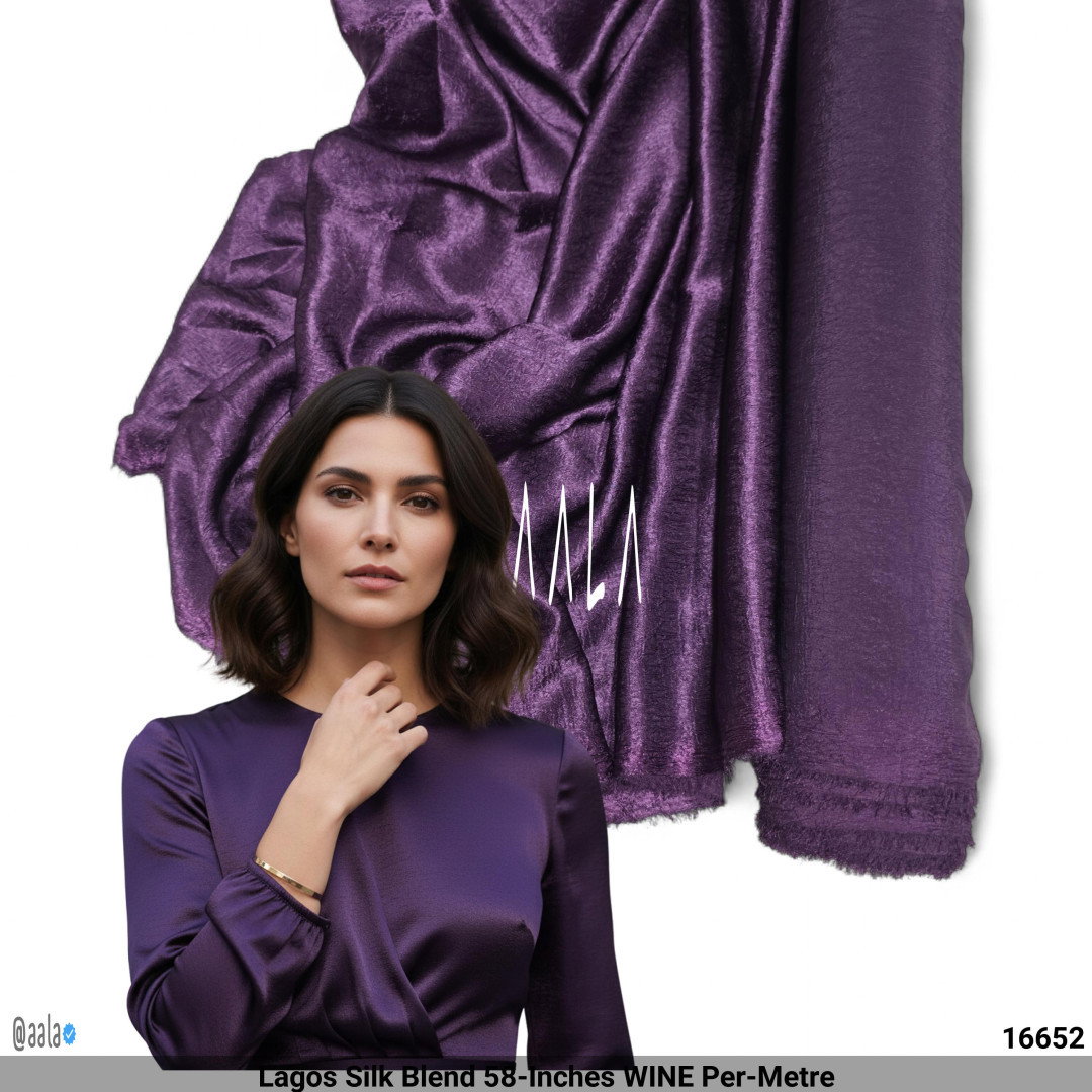 Lagos Silk Blend 58-Inches WINE Per-Metre