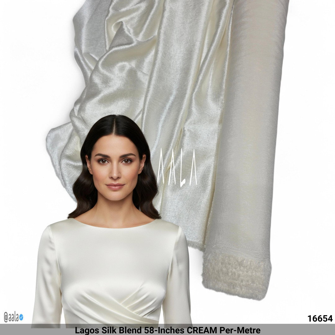 Lagos Silk Blend 58-Inches CREAM Per-Metre