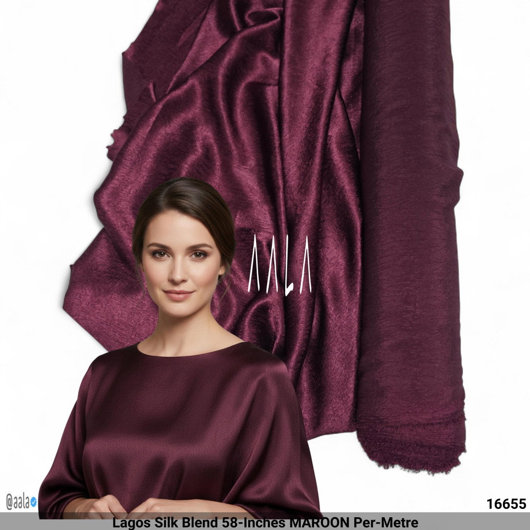 Lagos Silk Blend 58-Inches MAROON Per-Metre