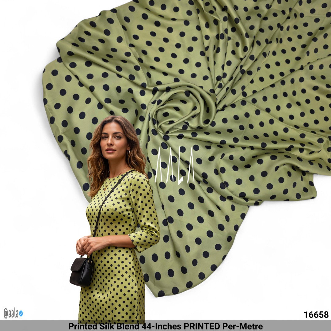 Printed Silk Blend 44-Inches PRINTED Per-Metre