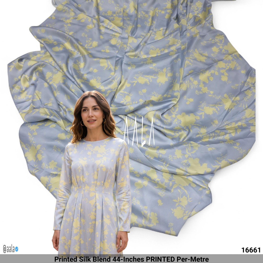 Printed Silk Blend 44-Inches PRINTED Per-Metre