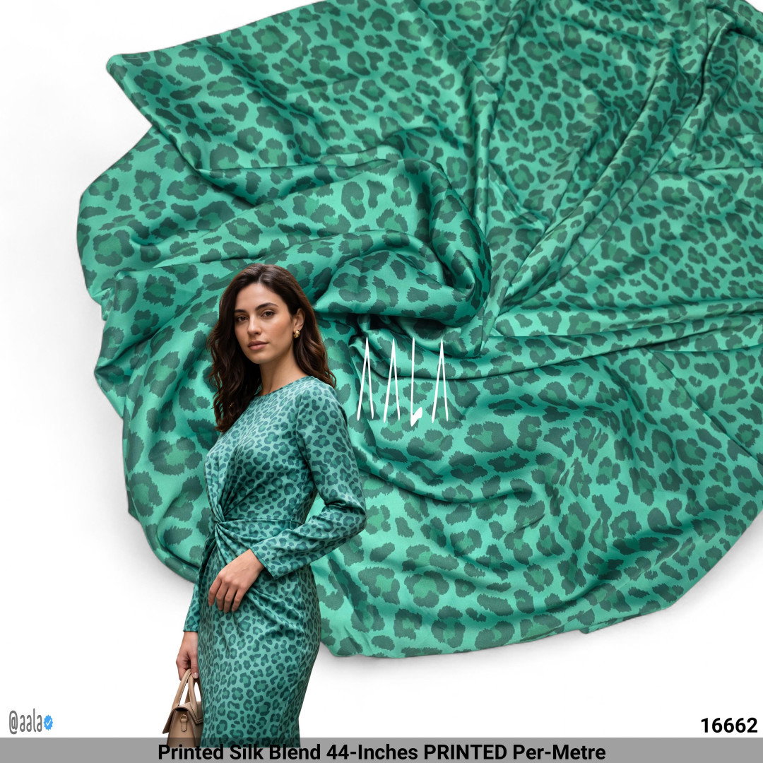 Printed Silk Blend 44-Inches PRINTED Per-Metre