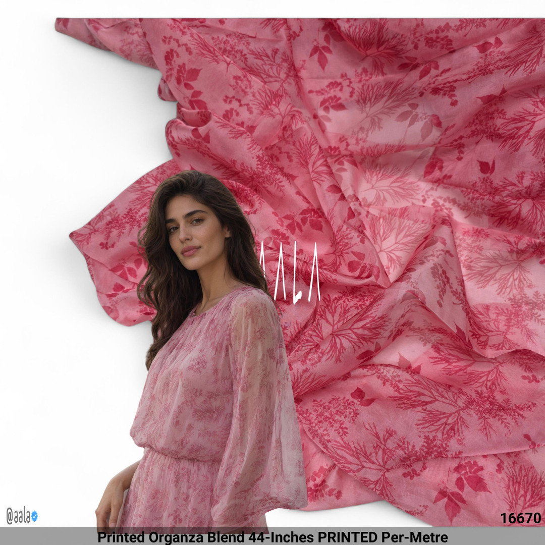 Printed Organza Blend 44-Inches PRINTED Per-Metre