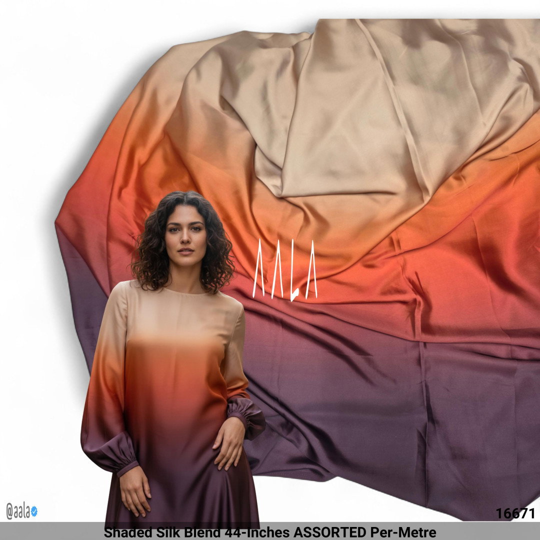 Shaded Silk Blend 44-Inches ASSORTED Per-Metre
