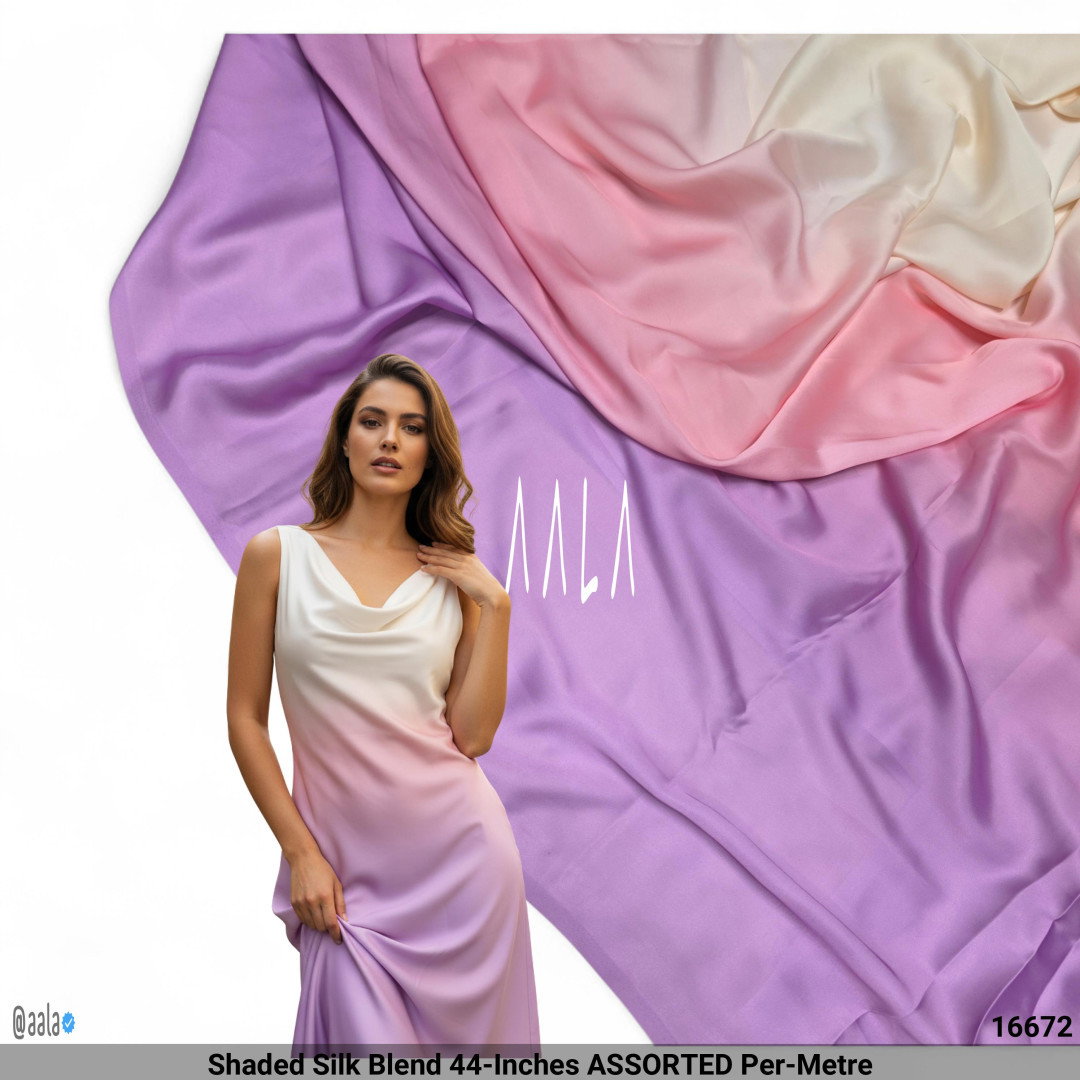 Shaded Silk Blend 44-Inches ASSORTED Per-Metre