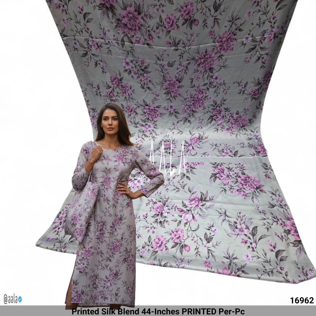 Printed Silk Blend 44-Inches PRINTED Per-Pc