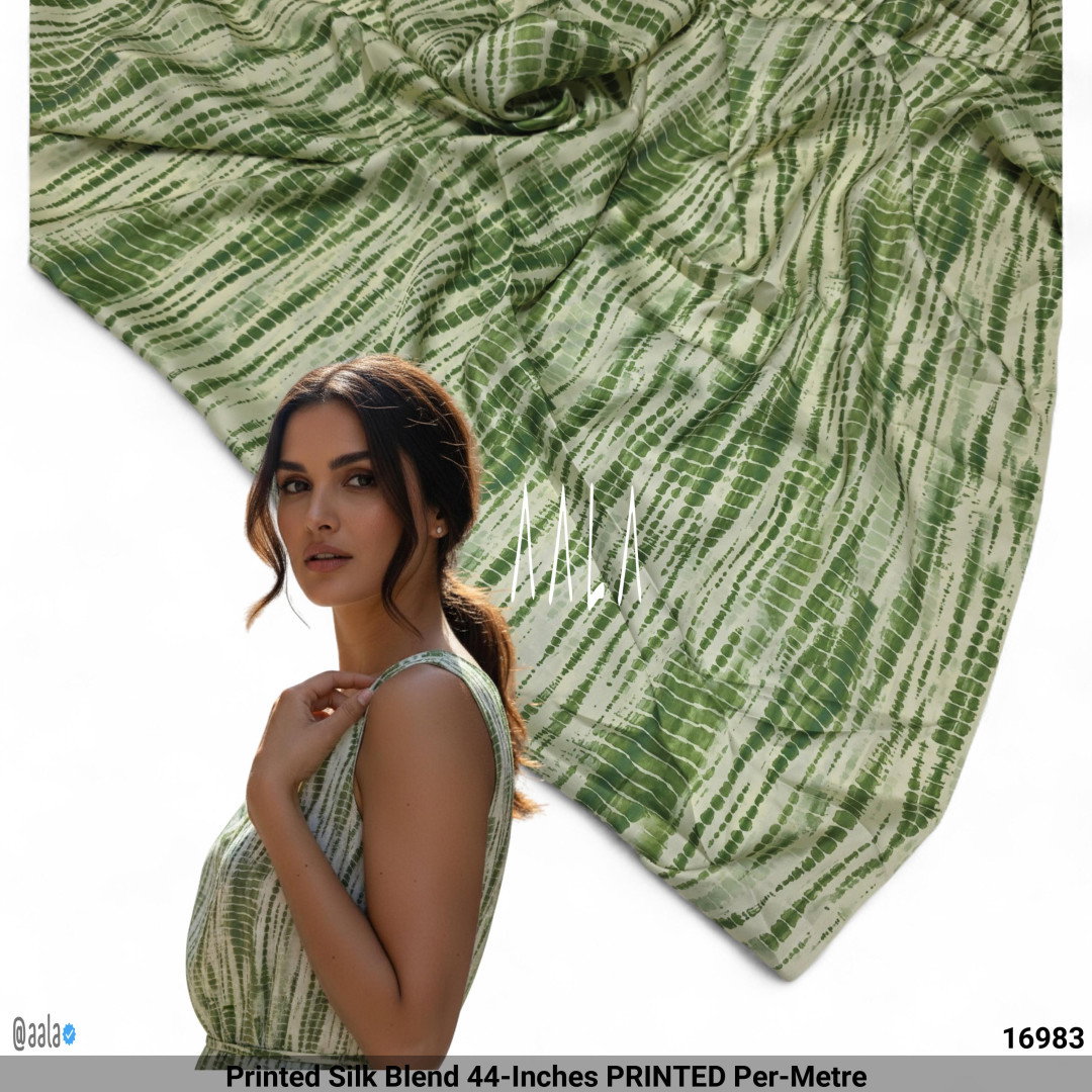 Printed Silk Blend 44-Inches PRINTED Per-Metre