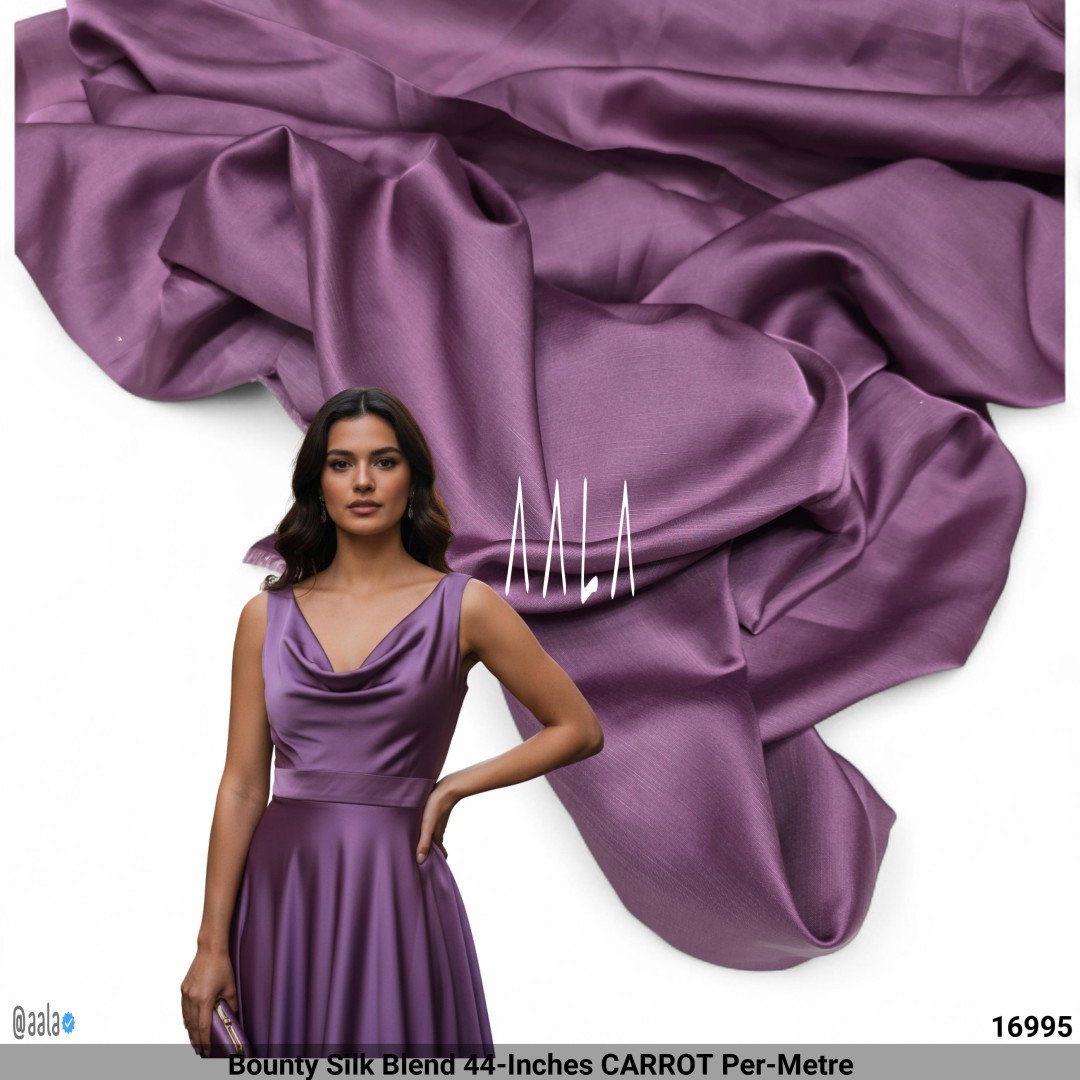 Bounty Silk Blend 44-Inches CARROT Per-Metre