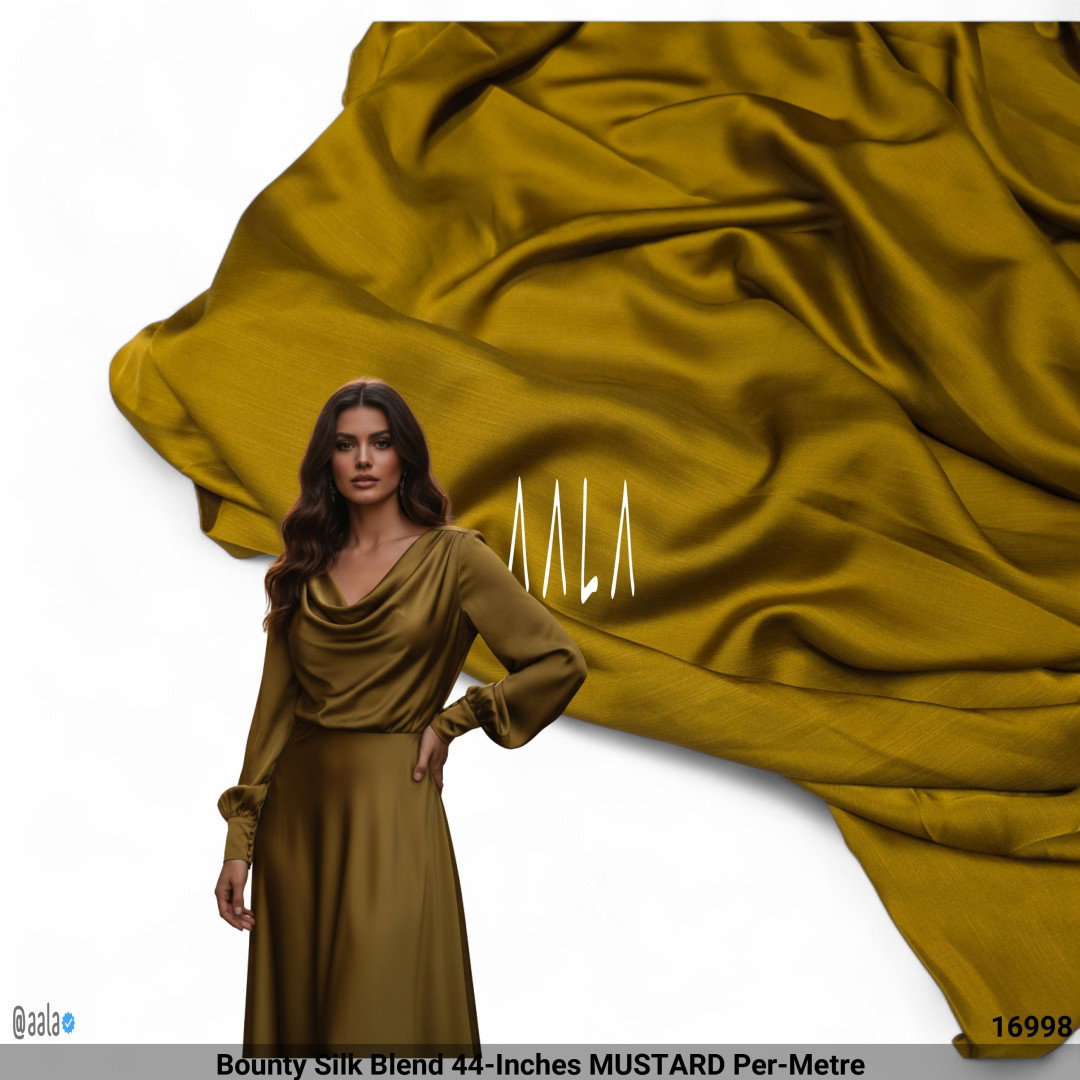 Bounty Silk Blend 44-Inches MUSTARD Per-Metre