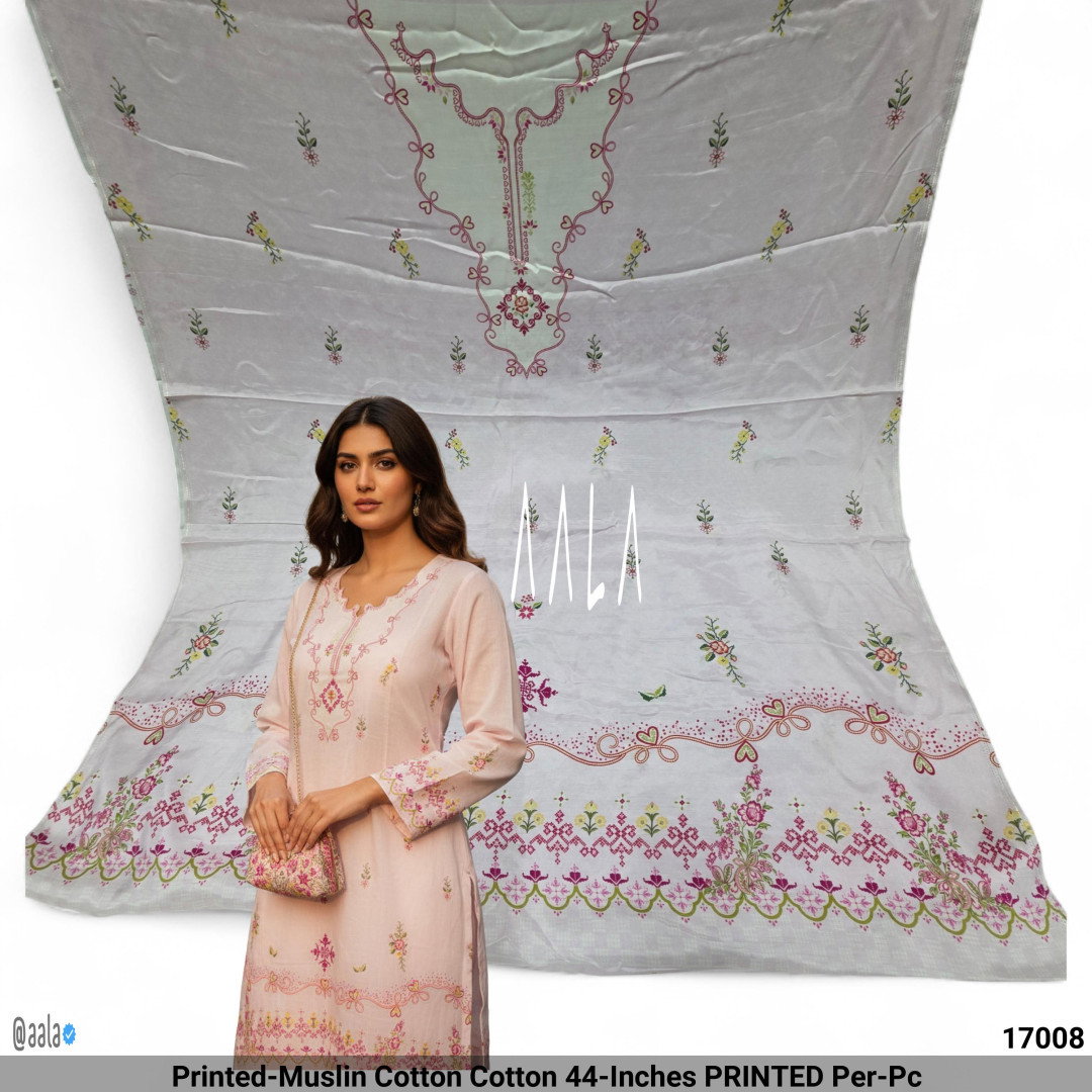 Printed-Muslin Cotton Cotton 44-Inches PRINTED Per-Pc