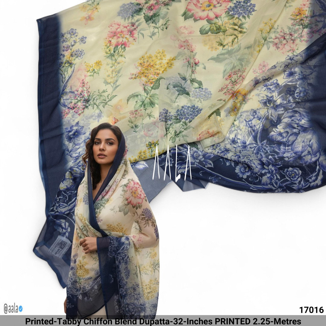 Printed-Tabby Chiffon Blend Dupatta-32-Inches PRINTED 2.25-Metres