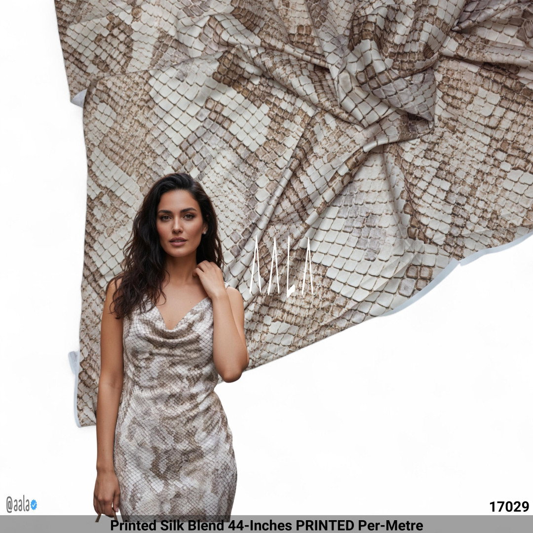 Printed Silk Blend 44-Inches PRINTED Per-Metre