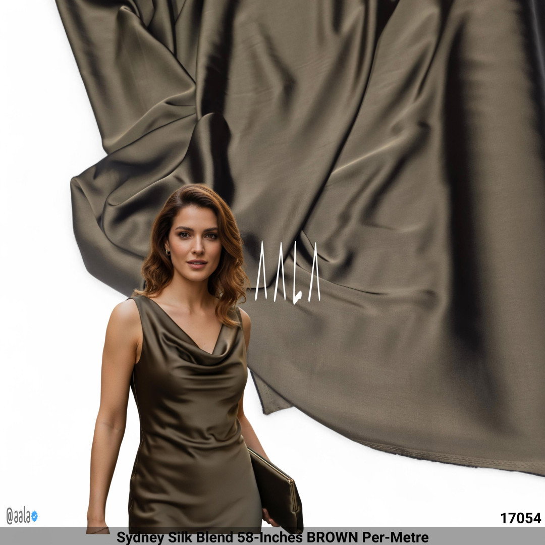 Sydney Silk Blend 58-Inches BROWN Per-Metre