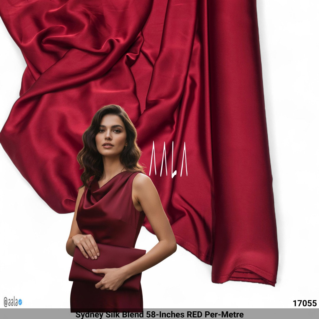 Sydney Silk Blend 58-Inches RED Per-Metre