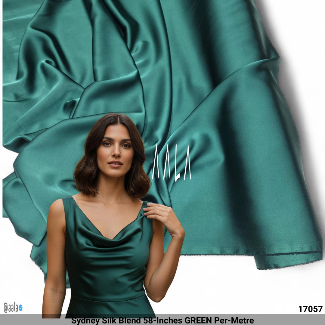 Sydney Silk Blend 58-Inches GREEN Per-Metre