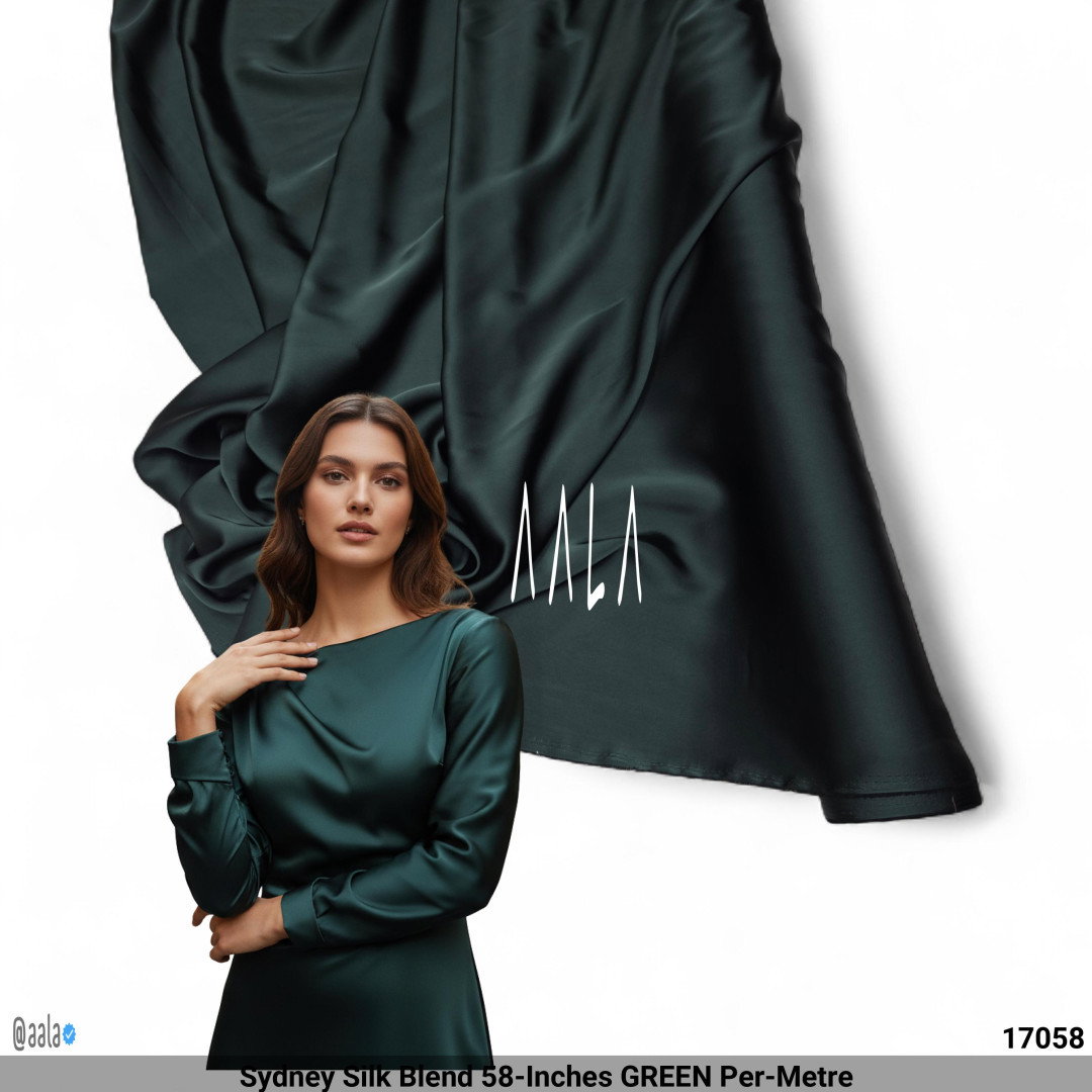 Sydney Silk Blend 58-Inches GREEN Per-Metre