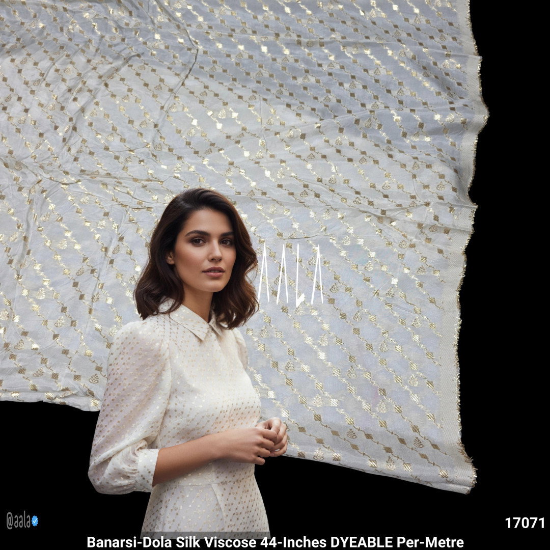 Banarsi-Dola Silk Viscose 44-Inches DYEABLE Per-Metre