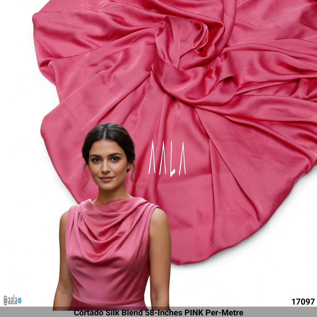 Cortado Silk Blend 58-Inches PINK Per-Metre
