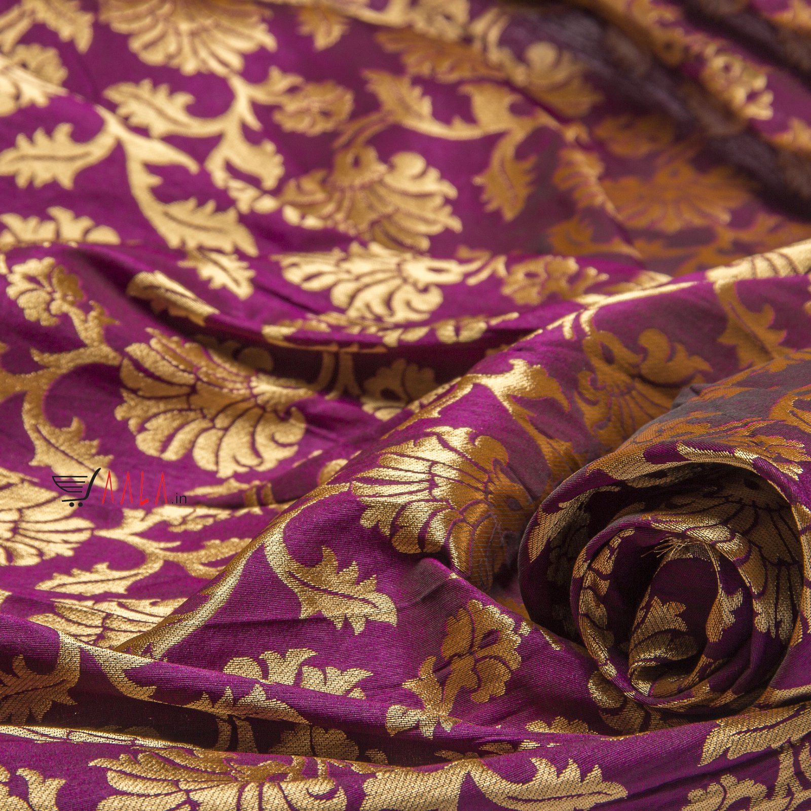 Brocade Silk Poly-ester 44 Inches Dyed Per Metre #1804