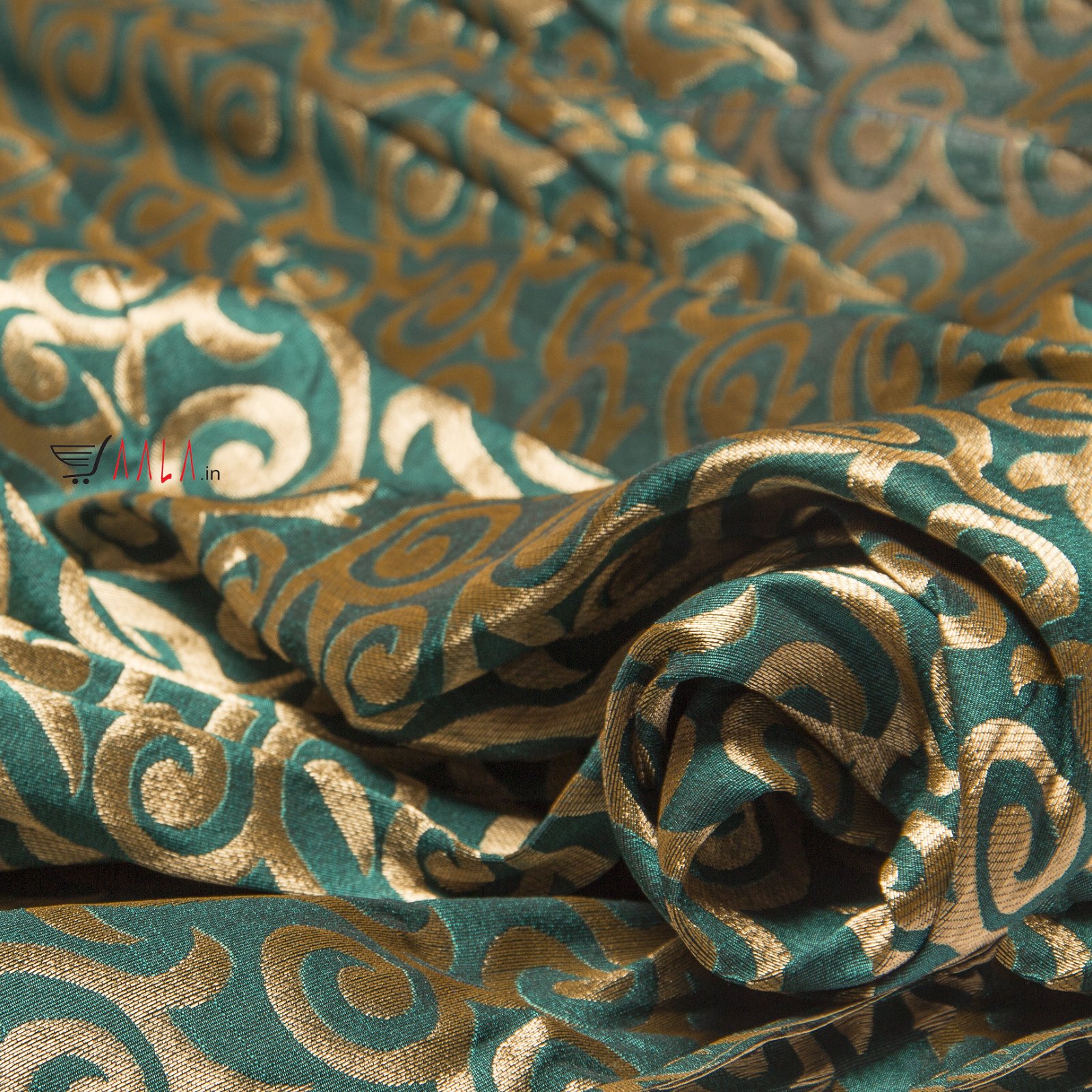 Brocade Silk Poly-ester 44 Inches Dyed Per Metre #1809