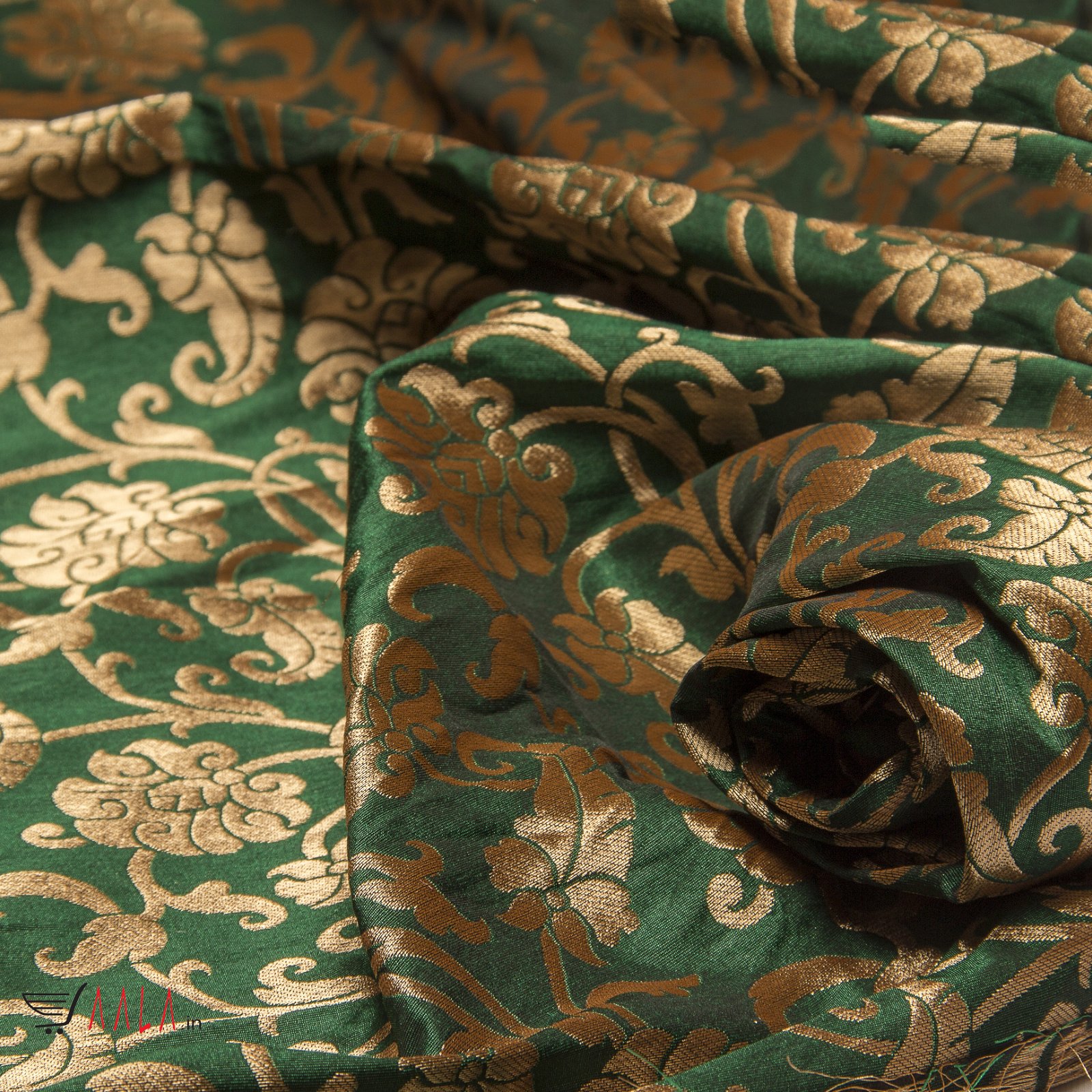 Brocade Silk Poly-ester 44 Inches Dyed Per Metre #1812