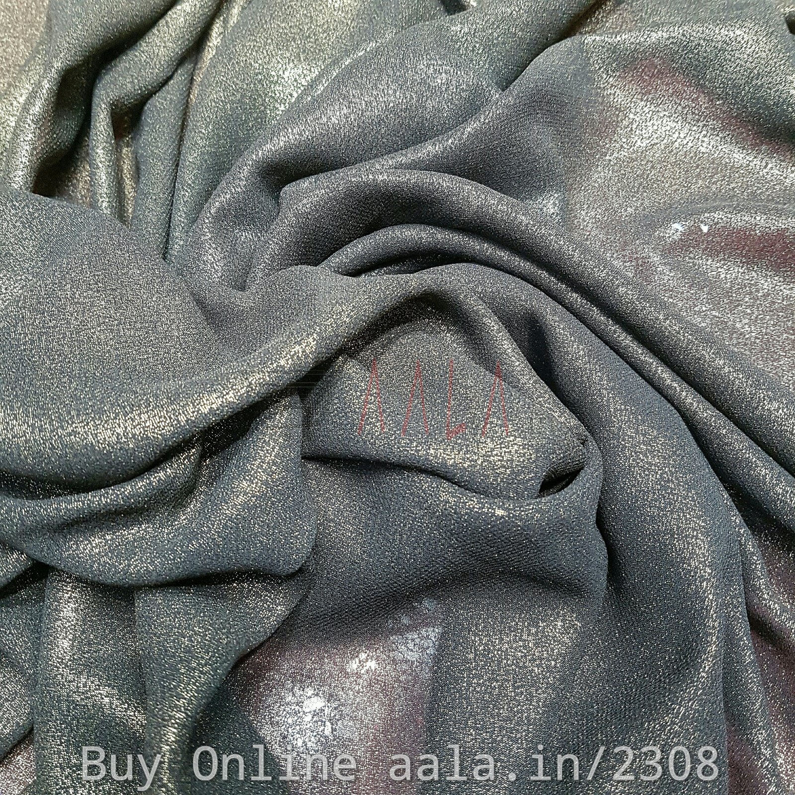 Foil Georgette Poly-ester 44 Inches Dyed Per Metre #2308